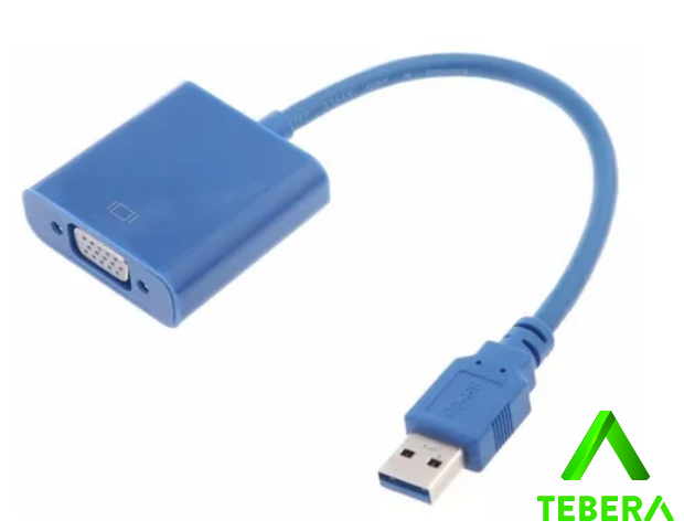 CONVERSOR ADAPTADOR USB 3.0 A MACHO X VGA FÊMEA TEBERA