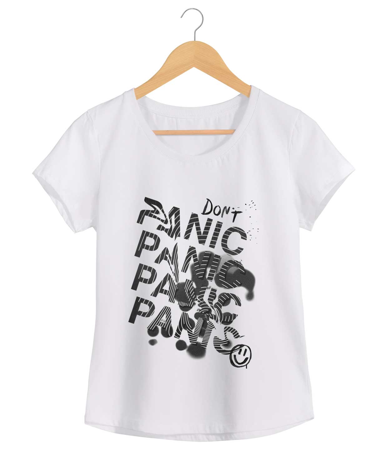 Camiseta Dont Panic - Feminino