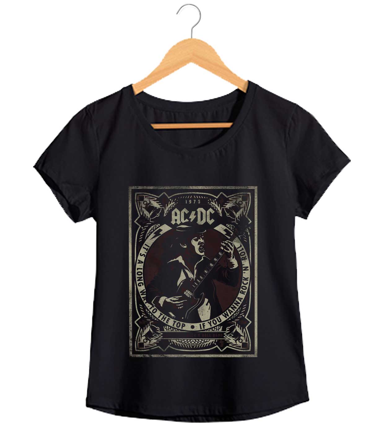 Camiseta It's a Long Way to the Top - AC/DC - Feminino