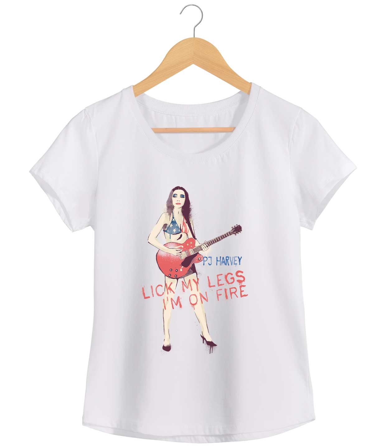 Camiseta Lick My Legs - PJ Harvey - Feminino