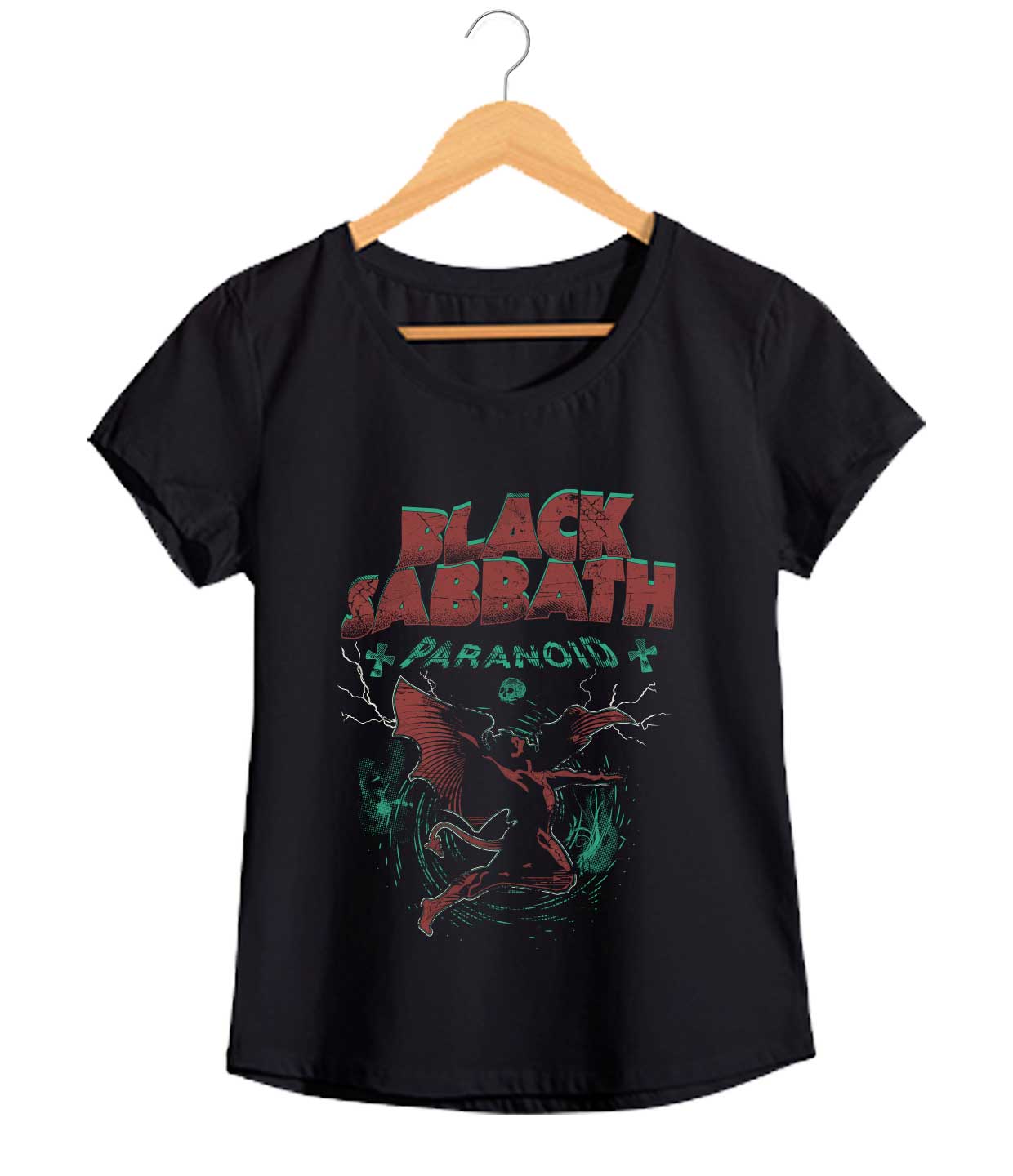 Camiseta Paranoid - Black Sabbath - Feminino