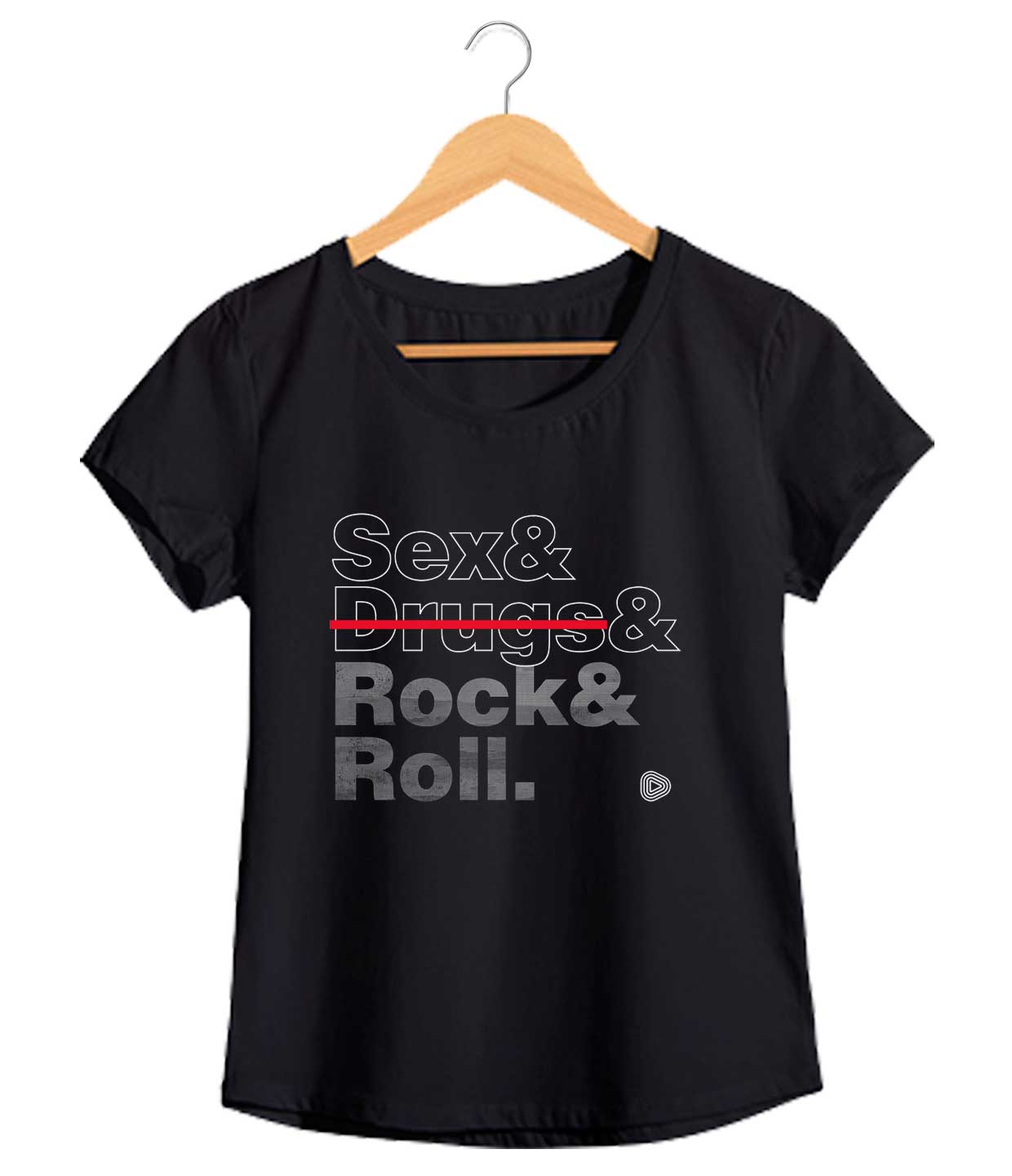 Camiseta Rock and Roll - Feminino