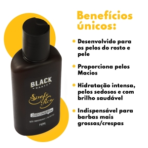 Kit + Bag Artesanal Exclusiva Com Óleo + Balm + Pente + Shampoo + Condicionador para Barba Black Barts® Single Ron