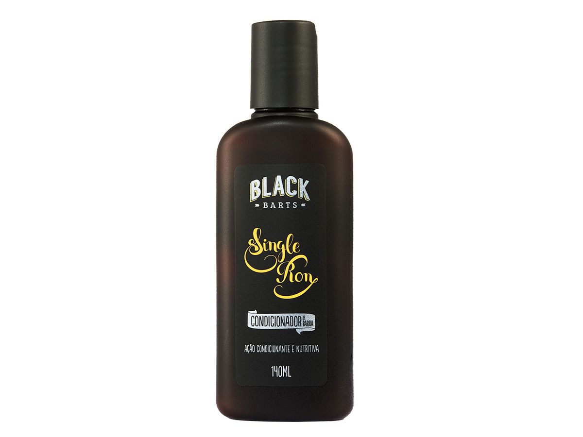 Kit Barba Curta Óleo + Pente de Madeira + Shampoo + Condicionador para Barba Black Barts® Single Ron - Black Barts