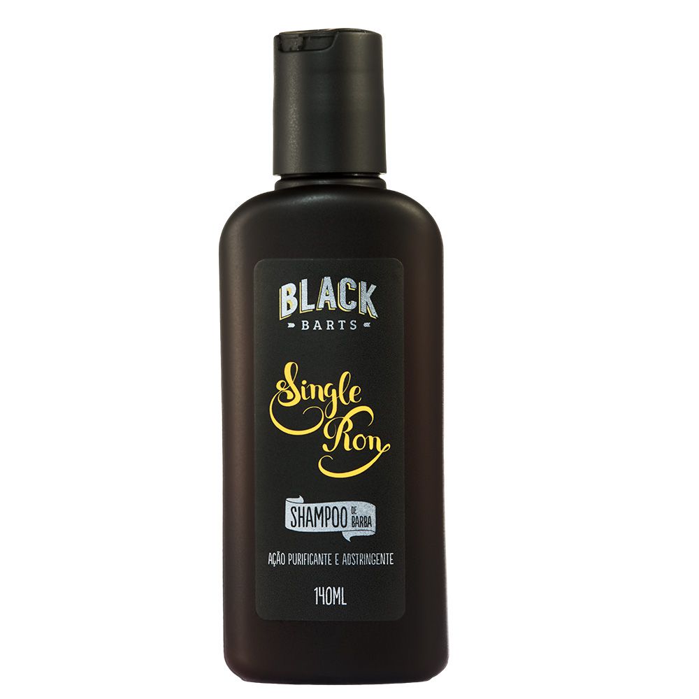 Kit Balm em Cera + Shampoo para Barba Black Barts® Single Ron  - Black Barts