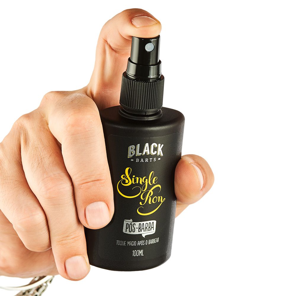 Kit Shaving Gel + Loção Pós Barba Spray Black Barts® Single Ron  - Black Barts