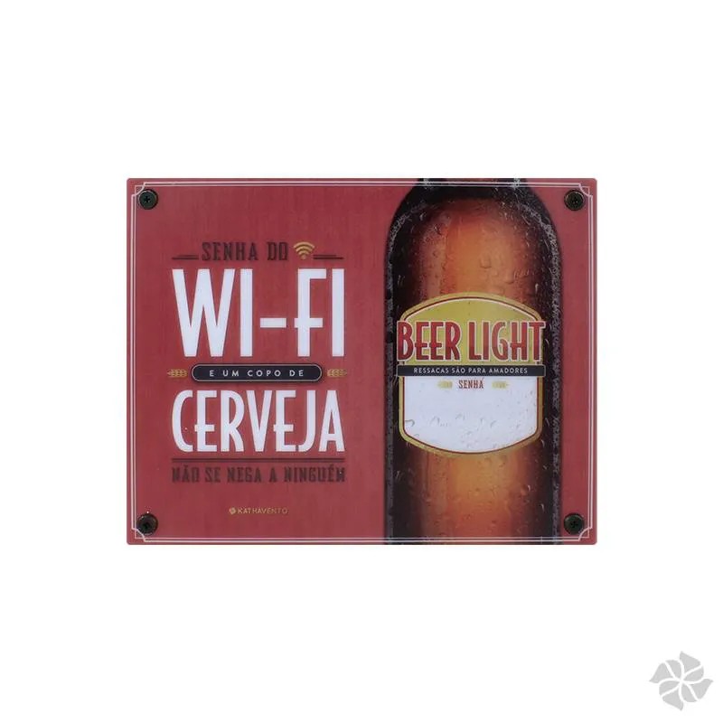 Luminária - Senha do Wi-FI Cerveja