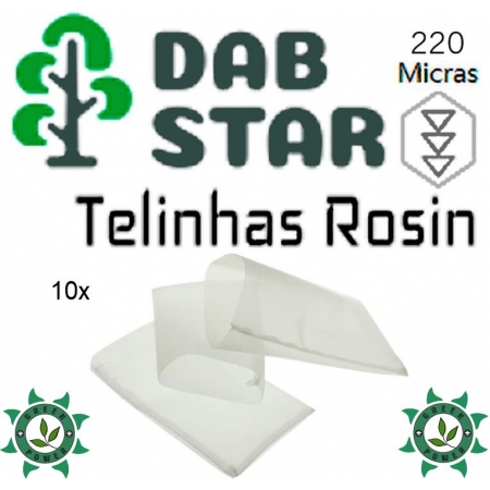 KIT 10 TELINHAS PRENSA ROSIN BAG DAB STAR 150 MICRAS