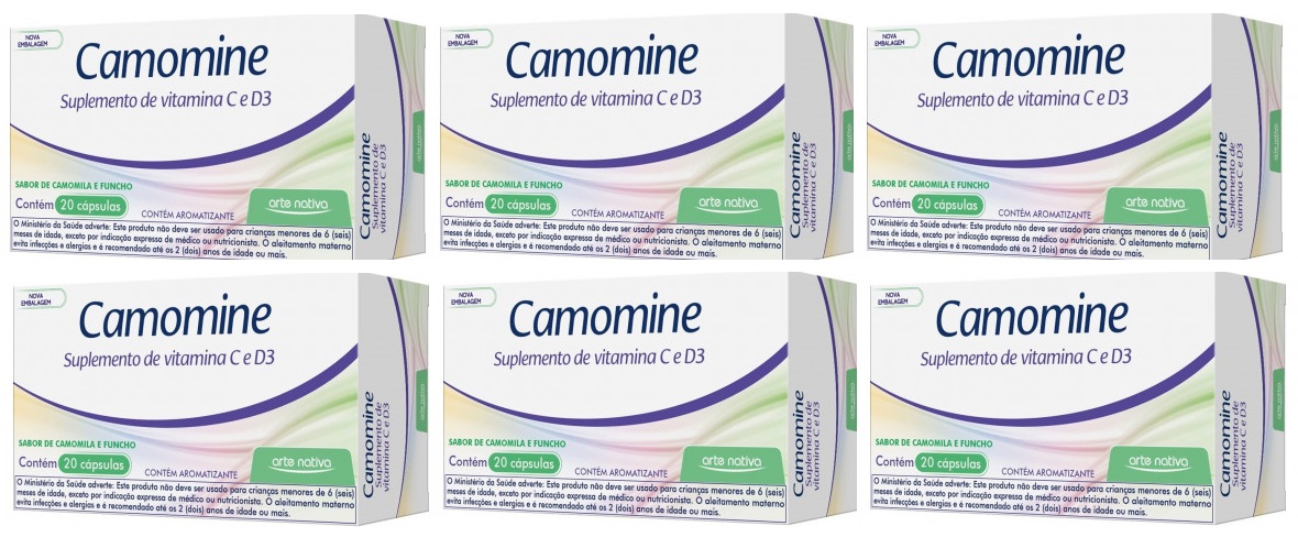 Camomine Vitaminas C e D3 Imunidade  do bebe 20 CAPS 6 Uni