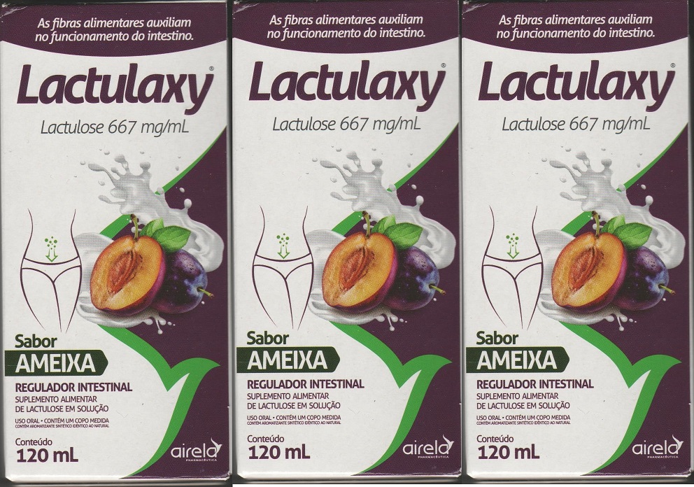 Lactulaxy Regulador Intestinal Ameixa Lactulose 120mL 3 Uni