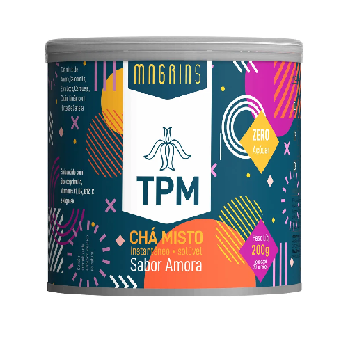 Magrins Chá Funcional TPM Sabor Amora Soluvel 200g
