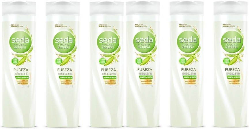 Seda Shampoo Recarga Natural Pureza Refrescante  325ml 6 uni