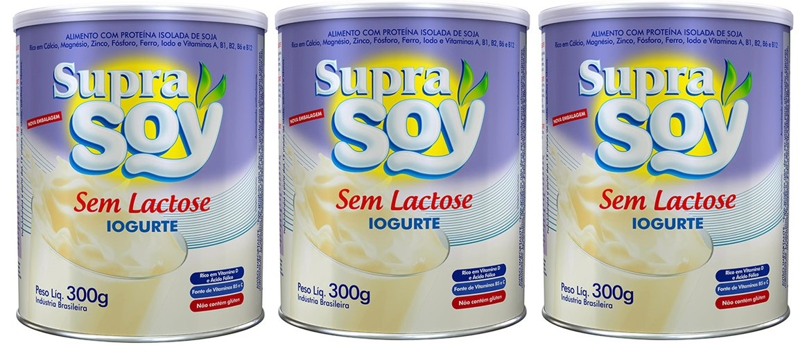 Suprasoy Sem Lactose Iogurte 3x300g - Supra Soy