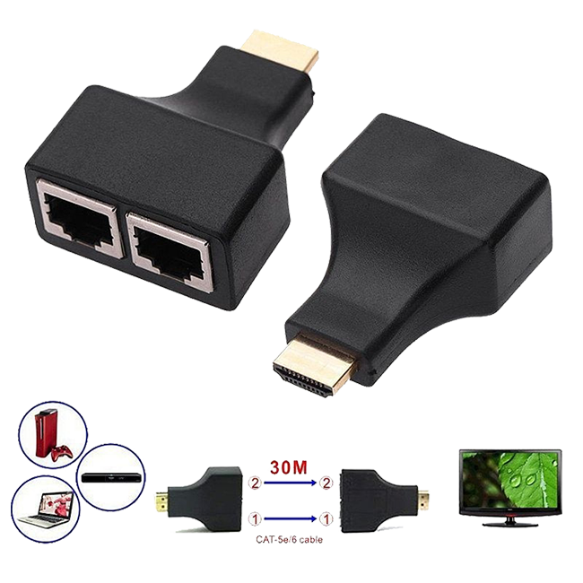 Conversor de cabo HDMI para cabo de rede