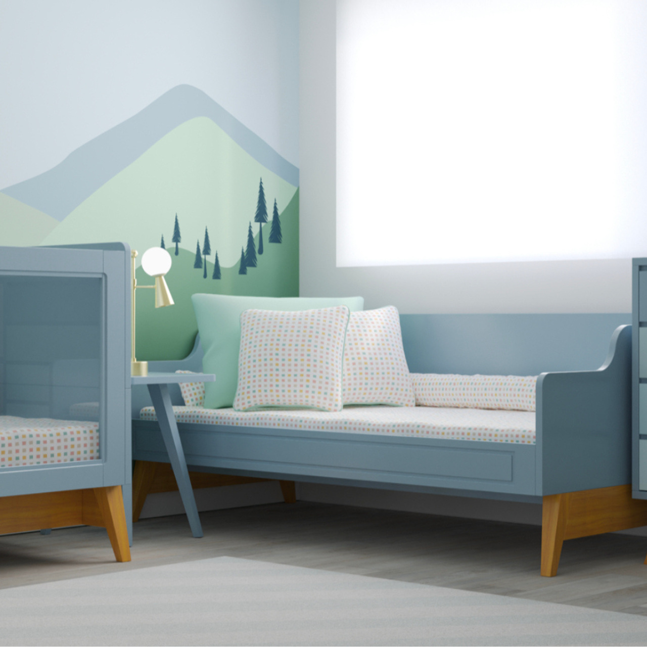 Cama sofá clean azul