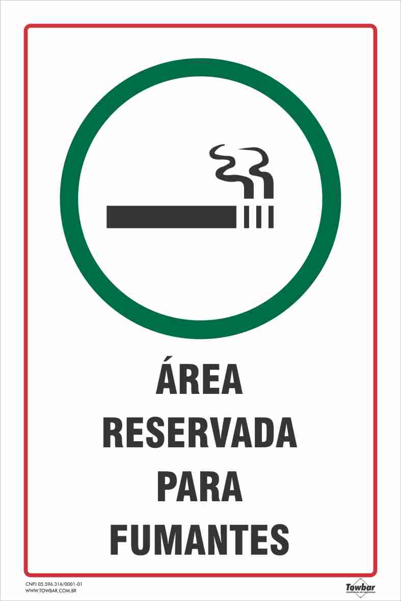 Área reservada para fumantes