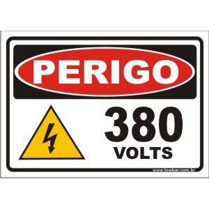 380 volts  - Towbar Sinalização de Segurança