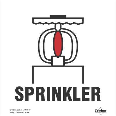 Espaço protegido por sprinkler - Space protected by sprinkler