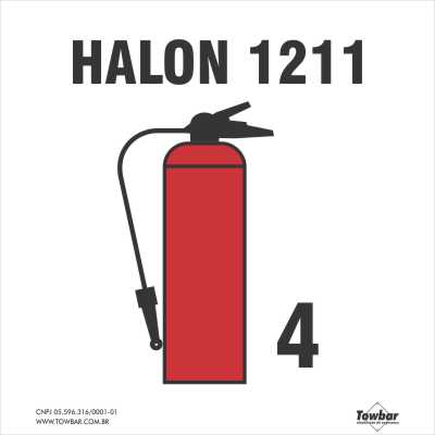 Extintor de incêndio de Halon 1211 4Kg - Fire extinguisher Halon 1211 4Kg