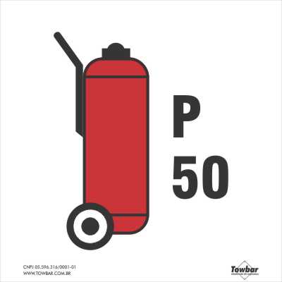 Extintor de incêndio sobre rodas de pó químico seco 50Kg - Wheeled Fire extinguisher powder 50Kg