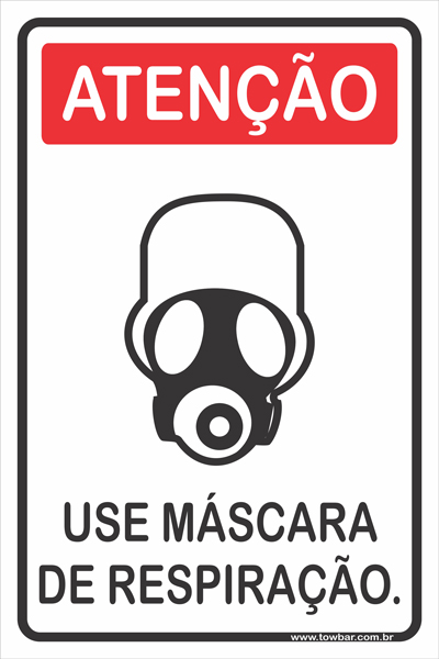 Use Máscara de Respiração  - Towbar Sinalização de Segurança