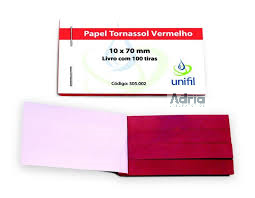 Papel Tornassol Vermelho, Para Base/Alcalina C/100Tiras
