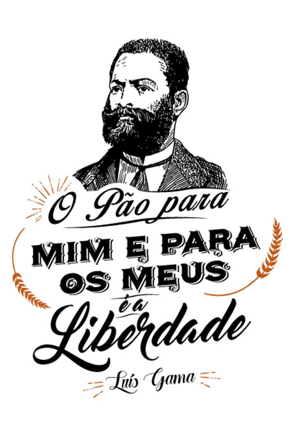 Camiseta - Luís Gama - Pão é a Liberdade