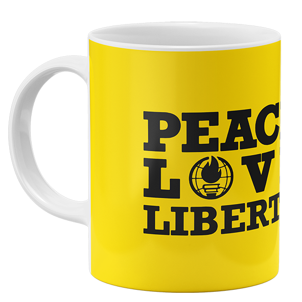 Caneca Peace, Love, Liberty