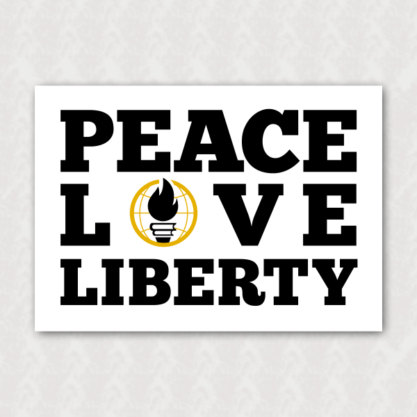 Placa -   SFLBR - Peace Love Liberty