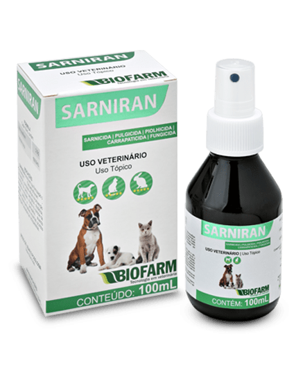 Antiparasitas Sarniran para Animais - 100 mL - Biofarm