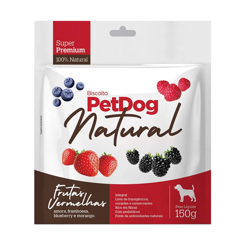 Biscoito Natural Frutas Vermelhas Para Cães - 150g - PetDog
