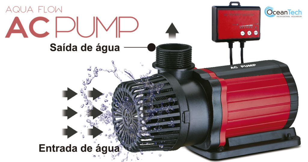 Bomba Submersa Aqua Flow AC Pump 9000 Para Lagos Ornamentais - 220v - OceanTech