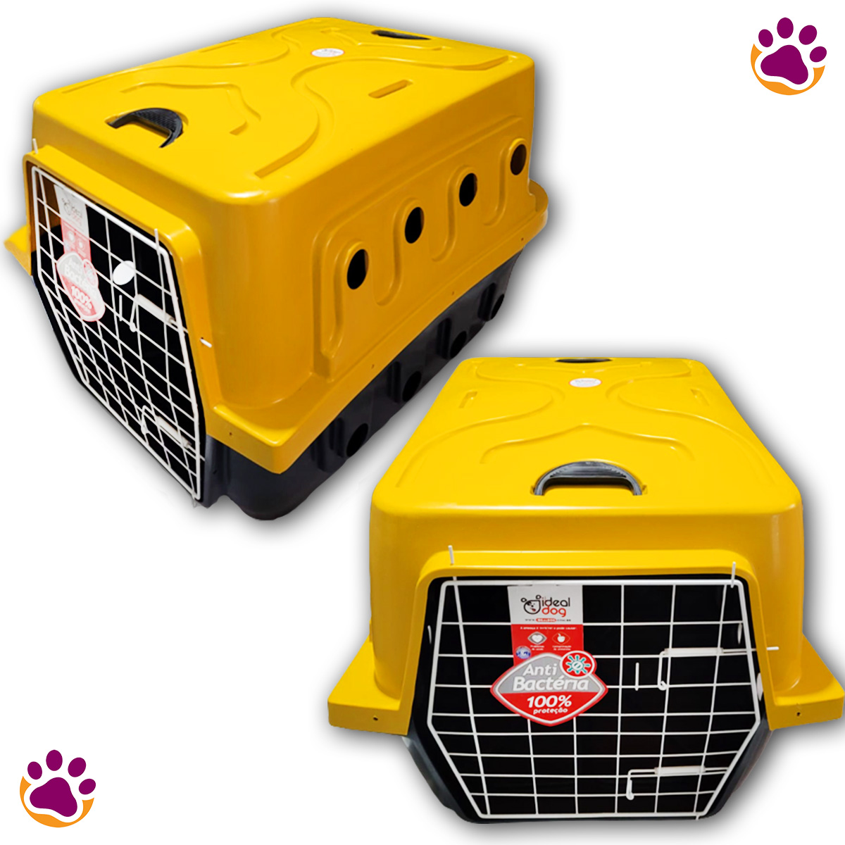 Caixa de Transporte Convencional Para Cães, Gatos e Pets - Tam. 4 - Ideal Dog