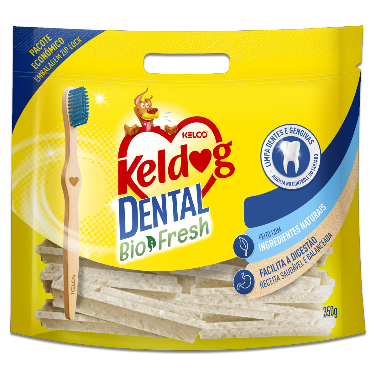 Petisco Keldog Osso Dental Y Bio Fresh para Cães - 350g - Kelco