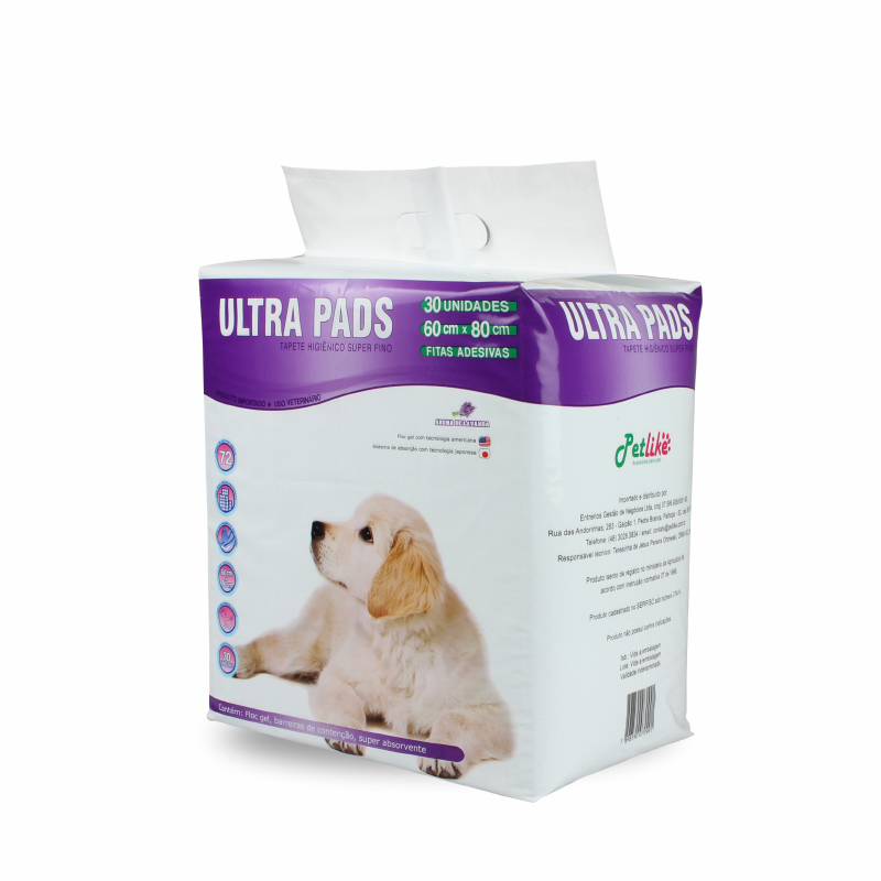 Tapete Higiênico Ultra Pads Lavanda para Cães - 80x60cm - 30 unidades - PetLike