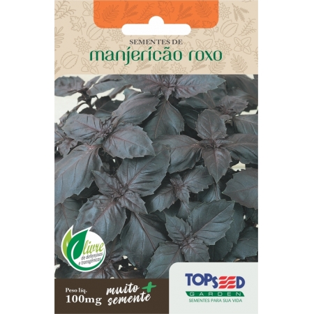 Env. Ervas Manjericao Roxo 100 mg - Topseed