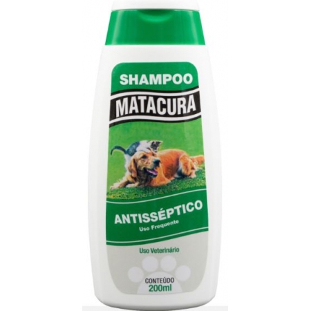 Shampoo Antisseptico Para Caes e Gatos 200 ml - Matacura