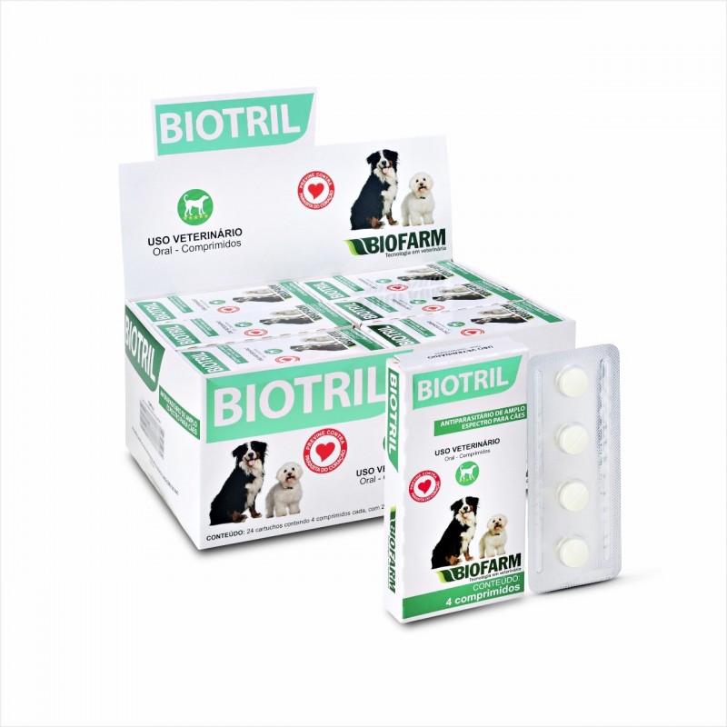 Biotril Antiparasitario C/ 4 Comprimidos - Biofarm