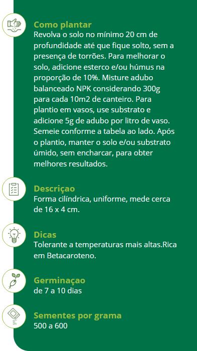 Env. Trad. Cenoura Brasilia 700 mg - Topseed