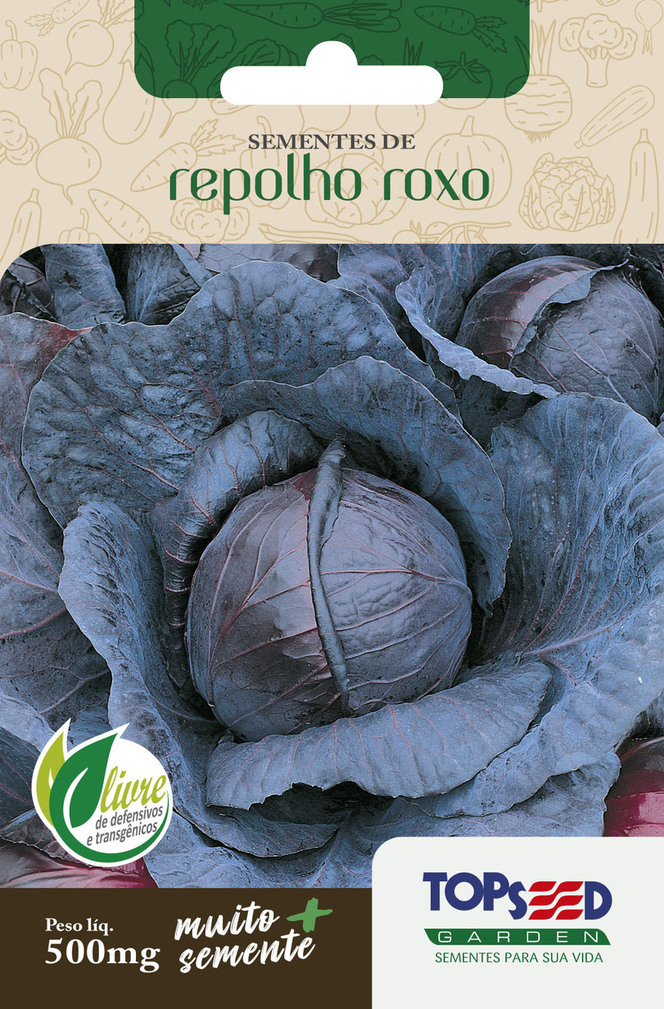 Env. Trad. Repolho Roxo 500 mg - Topseed