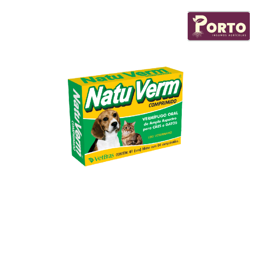 Natuverm Comprimido Cx C/ 4 - Vetbras