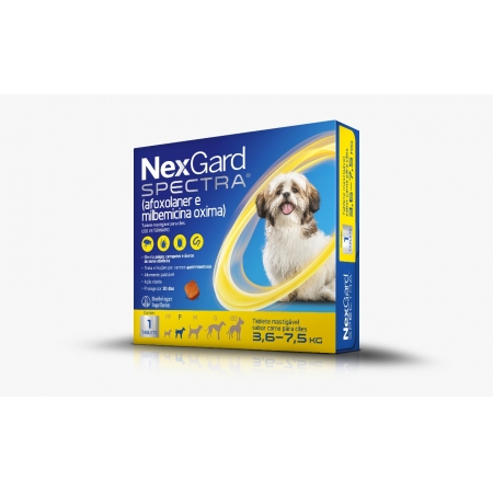 Nexgard  spectra  3,6 a 7,5 produto original comprimido carrapato pulga verme e sarna
