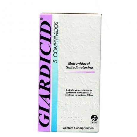Giardicid 500mg  5 Comp. Cepav Giardíase Cães E Gatos