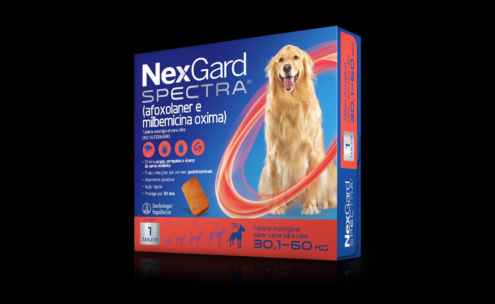 Nexgard  spectra 30 a 60 produto original comprimido carrapato pulga verme e sarna