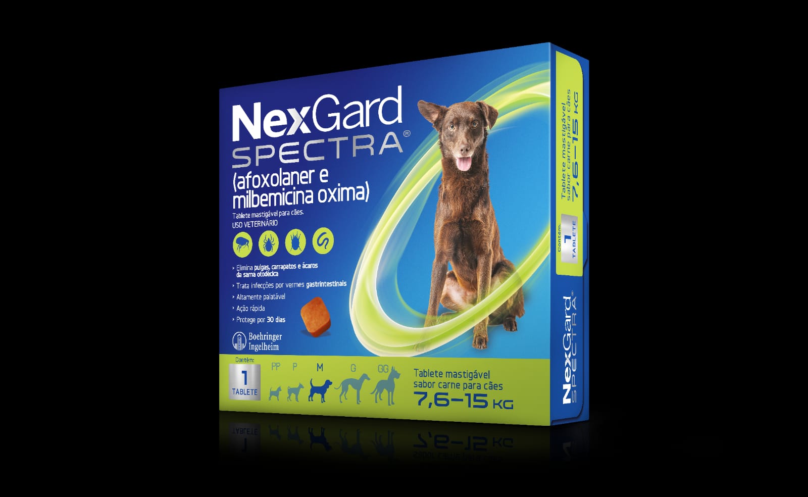 Nexgard  spectra  7,6 à 15 produto original comprimido carrapato pulga verme e sarna