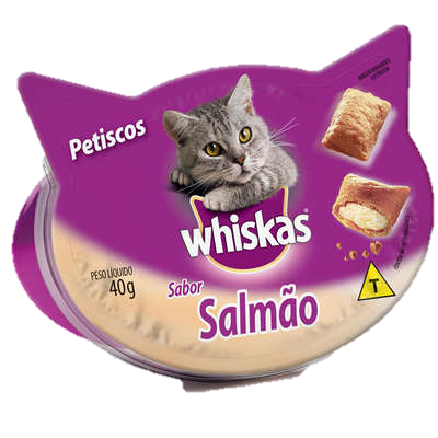 Petisco para gato Temptations Anti Bola De Pelo, pelo saudável e salmão combo com 3 unidades