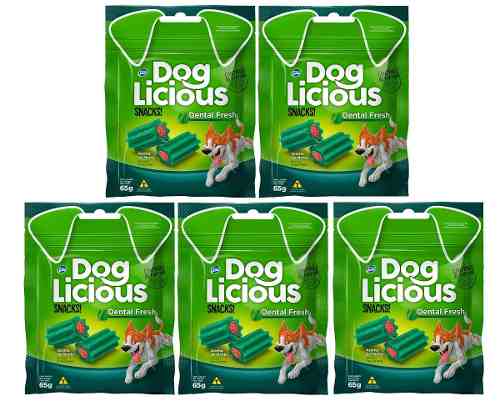 Petisco  Dog Licious Snacks! Dental Fresh com 5 unidades