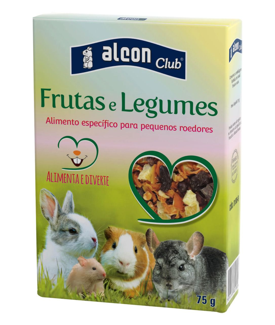 Ração P/ Roedores Rodent+ Frutas E Legumes + Alcon Club 500 gramas