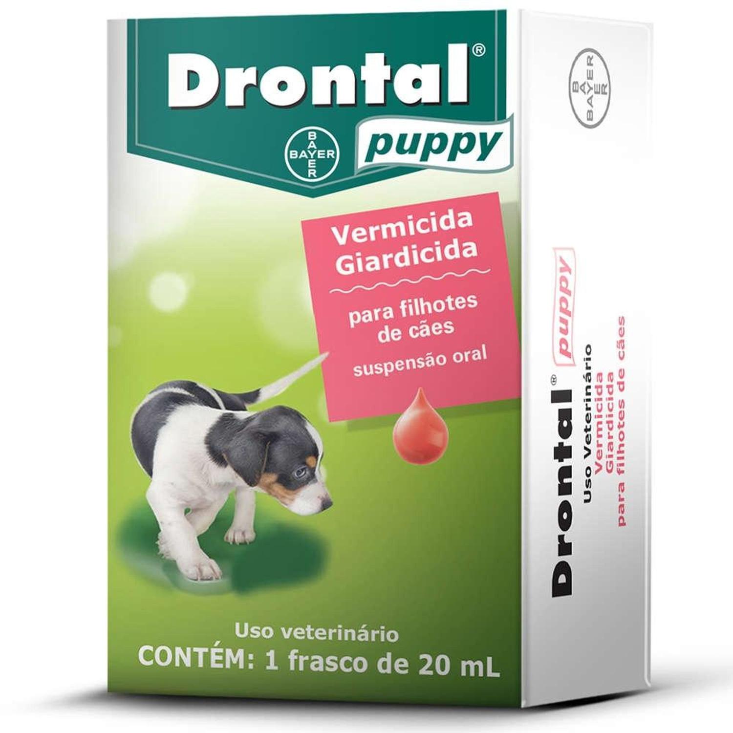 Vermífugo Drontal Puppy Suspensão 20ml Bayer Trata Giardia