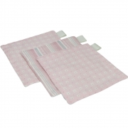 Toalha higiene kit6 tons rosa  e cinza